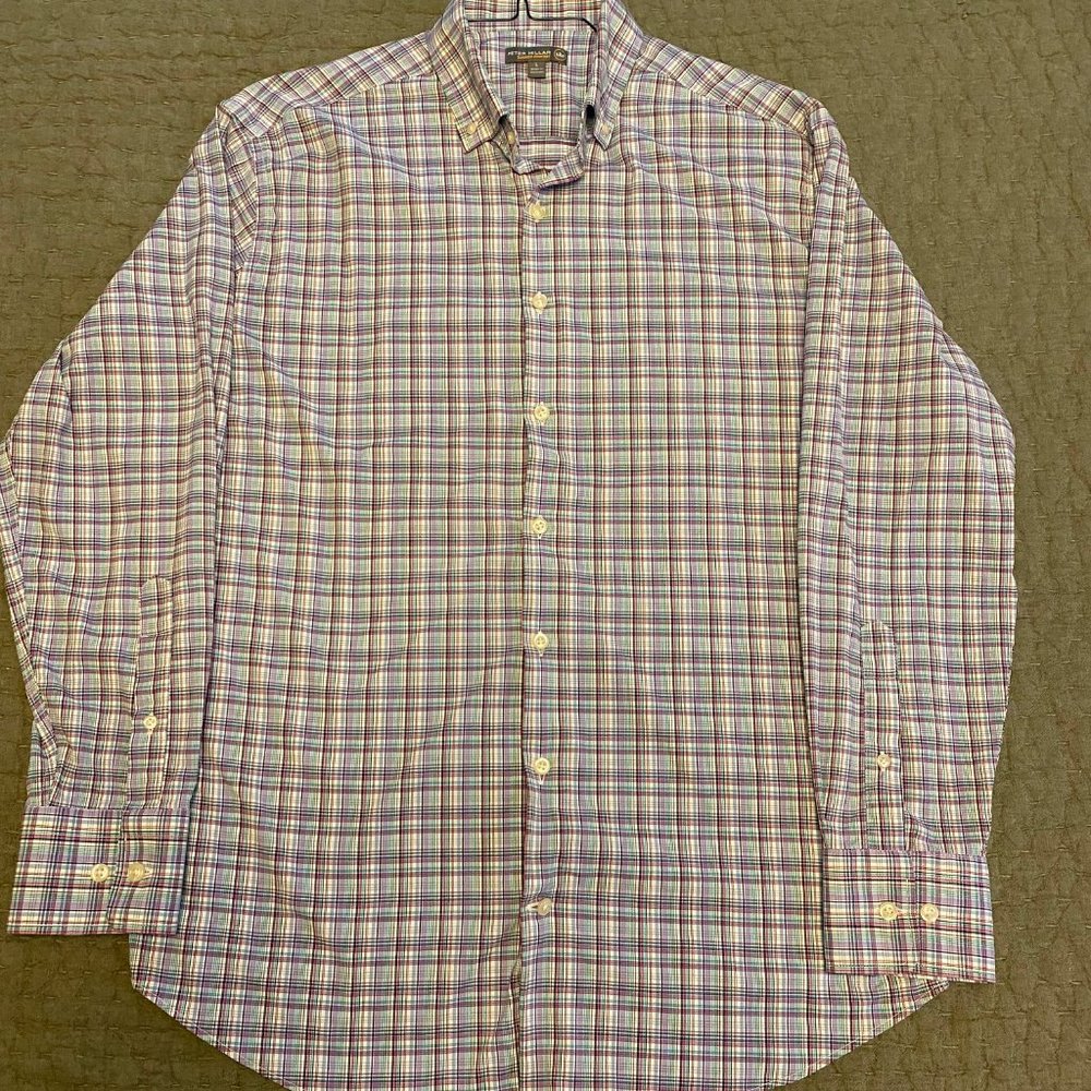 Peter Millar Summer Comfort Men's Large Sport Shirt Multi-color
